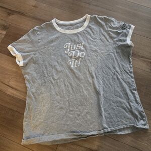 Nike Grey and White 'Just Do It!' XL
